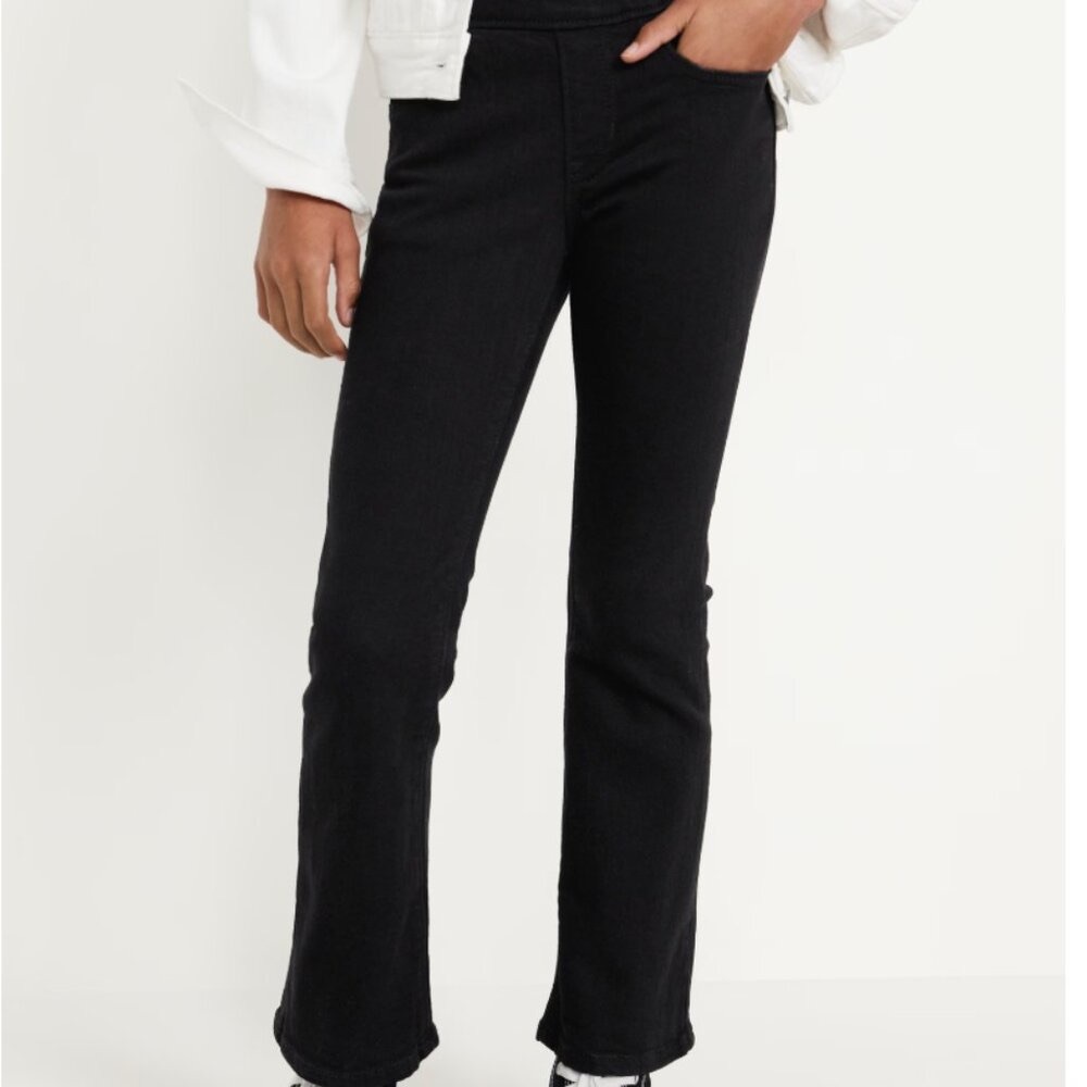 NWT Old Navy Wow Bootcut Black Pull-On Jeans Juniors Teen Girls Large 10 12